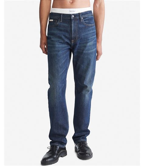 calvin klein standard straight jeans|calvin klein stretch jeans men.